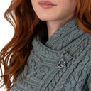A20183 Ladies Side Zip Aran Cardigan Skylight studio Gaelsong
