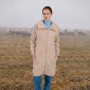 A20196 Double Collar Zip Irish Cardigan Parsnip Gaelsong
