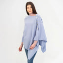 A20216 Asymmetrical Irish Lambswool Shawl Light Blue Gaelsong
