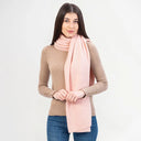 A20216 Asymmetrical Irish Lambswool Shawl Pink Gaelsong
