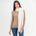 A20216 Asymmetrical Irish Lambswool Shawl White Gaelsong
