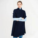 A20219 Ladies Classic Cable Wool Wrap Navy Gaelsong
