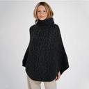 A20221 Cable Stitch Poncho Charcoal Gaelsong
