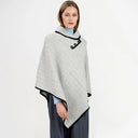 A20222 Ladies Herringbone Cape Grey Gaelsong
