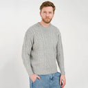 A20225  Men's Heritage Crew Neck Irish Sweater Grey  Gaelsong
