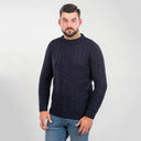 A20228 Celtic Cable Men's Sweater Navy Gaelsong
