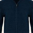 Men's Full Zip Irish Wool Cardigan Navy Studio Gaelsong