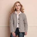 A20240 Wicker Colour Irish Cable Cardigan Gaelsong