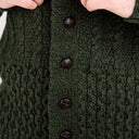 Men's Shawl-Collar Button Irish Cardigan Green Gaelsong
