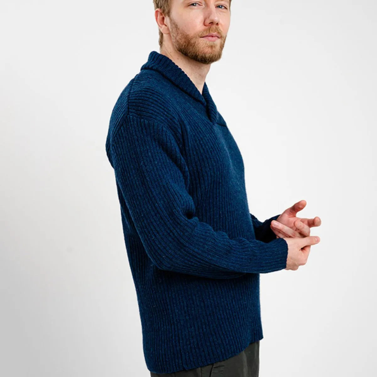 Men's Shawl Collar Irish Sweater Men's Shawl Collar Irish Sweater