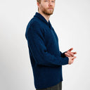 Men's Shawl Collar Irish Sweater Blue aide view Gaelsong