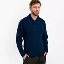 Men's Shawl Collar Irish Sweater Blue Studio Gaelsong