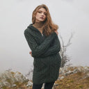 Aran Full Zip Hooded Knit Coat