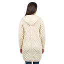 Aran Full Zip Hooded Knit Coat