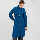 Cable Merino Aran Jacket Blue Gaelsong
