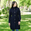 A20254 NAVY Colour Cable Merino Aran Jacket Gaelsong

