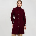 Cable Merino Aran Jacket Wine Studio Gaelsong