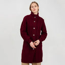 Cable Merino Aran Jacket Wine Color Gaelsong