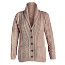A20256 WICKER Colour Shawl Collar Aran Cardigan Gaelsong