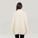 Irish Country Knit Poncho Wine Back View Gaelsong