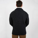 Double Breasted Shawl Irish Cardigan Back View Gaelsong