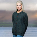 A20273 Merino Knit Aran Cardigan with Buttons Gaelsong
