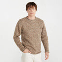 Donegal Wool Roll Neck Sweater Otemeal Gaelsong