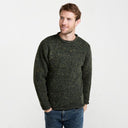  Donegal Wool Roll Neck Sweater Green Gaelsong