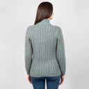 Women's Merino Shawl Collar Irish Cardigan Back View Gaelsong