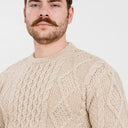 Men's Traditional Heavyweight Aran Sweater Parsnip Gaelsong