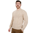 Men's Traditional Heavyweight Aran Sweater Parsnip Gaelsong