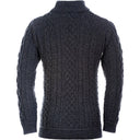 Supersoft Merino Turtleneck Aran Sweater Charcoal Studio Gaelsong