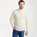 Supersoft Merino Turtleneck Aran Sweater Studio Gaelsong