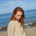 Women's Merino Crew Neck Aran Sweater Gaelsong