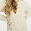 Ladies Merino Wool Aran Sweater  Gaelsong