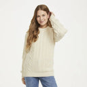 Ladies Merino Wool Aran Sweater Gaelsong