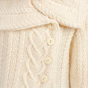 A20298 Merino Large Collar Aran Coat
White  Gaelsong