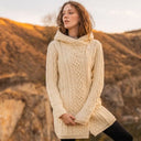 A20301 Women's Long Side Zip Irish Cardigan Lifestyle Gaelsong
