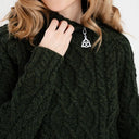 Ladies Irish Merino Zip Neck Sweater
