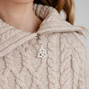 Ladies Irish Merino Zip Neck Sweater