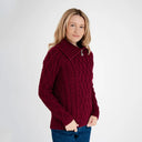 Ladies Irish Merino Zip Neck Sweater