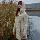 100% Merino Wool Leaf Irish Coatigan