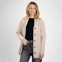 A20304 Women's Traditional Shawl Collar Irish Cardigan Parsnip Gaelsong
