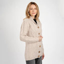 A20304 Women's Traditional Shawl Collar Irish Cardigan Parsnip Color Gaelsong

