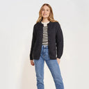 A20315 CHARCOAL Colour Merino Aran Designed Women's Irish Cardigan Gaelsong