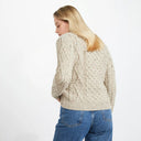 A20317 Color SKIDDAW Ladies Traditional Aran Lumber Jacket Back View Gaelsong