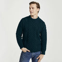 A20318 MALLARD Color Mens Aran Honeycomb Fisherman Jumper Lifestyle Gaelsong

