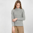 A20325 Color GREY Womens Traditional Merino Wool Blend Sweater Gaelsong
