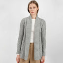 A20326 GREY Ladies Cable Knit Open Front Cardigan Gaelsong
