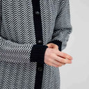 A20327 NAVY BLUE Merino Wool Irish Herringbone Cardigan Gaelsong
